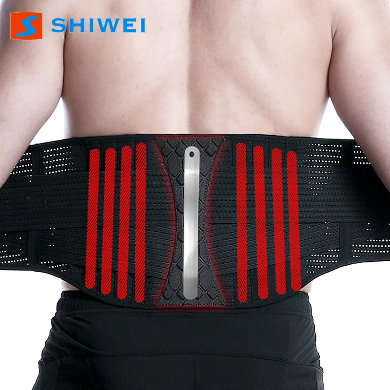 

Working Lumbar Belt Thermal slim waist trainer lower back support brace for lower back Spine pain belt, Black