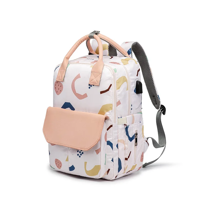 

New Print Multi-function Baby Care Backpacks Waterproof Mommy Outdoor Travel Diaper Bags Large Capacity Mom Maternity Mochila