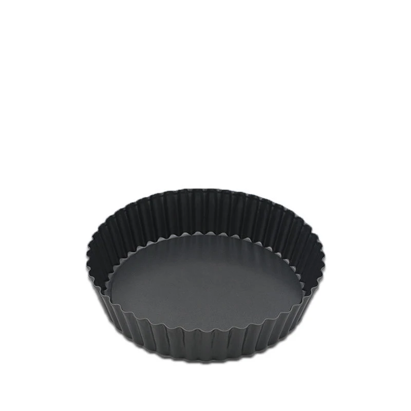 

Wholesale High Quality New Black Non-Stick Flower Tartlet/Quiche Set With Removable Bottom Flan Pie Tart Plate