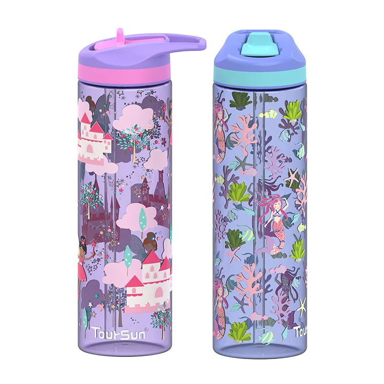 Custom Logo Tritan Bpa Free Bottle Sport Tritan Plastic Drinking Water Bottle With Straw