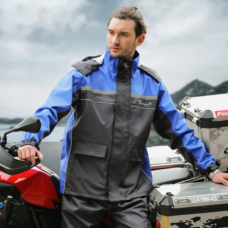 

Wholesale bicycle motorcycle raincoat waterproof reflective all - sport rainwear rain suit