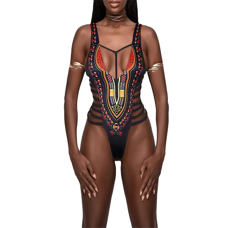 

JSNC418 manufacture new arrival one pieces print sexy bikini two side bandage with high quality swimwear bikini, Black
