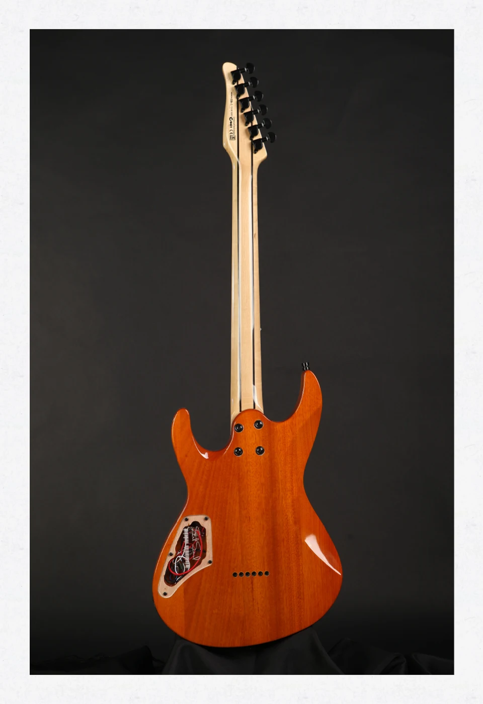 Derulo Electric Guitar Oem Kids Children's 22frets Travel Mini Pattern