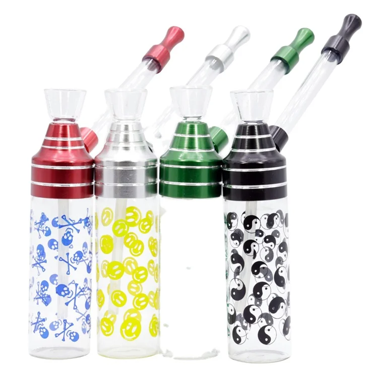 

Wholesale Mini Creative Hookah Mix Color Glass Water Pipe Tobacco weed Smoking