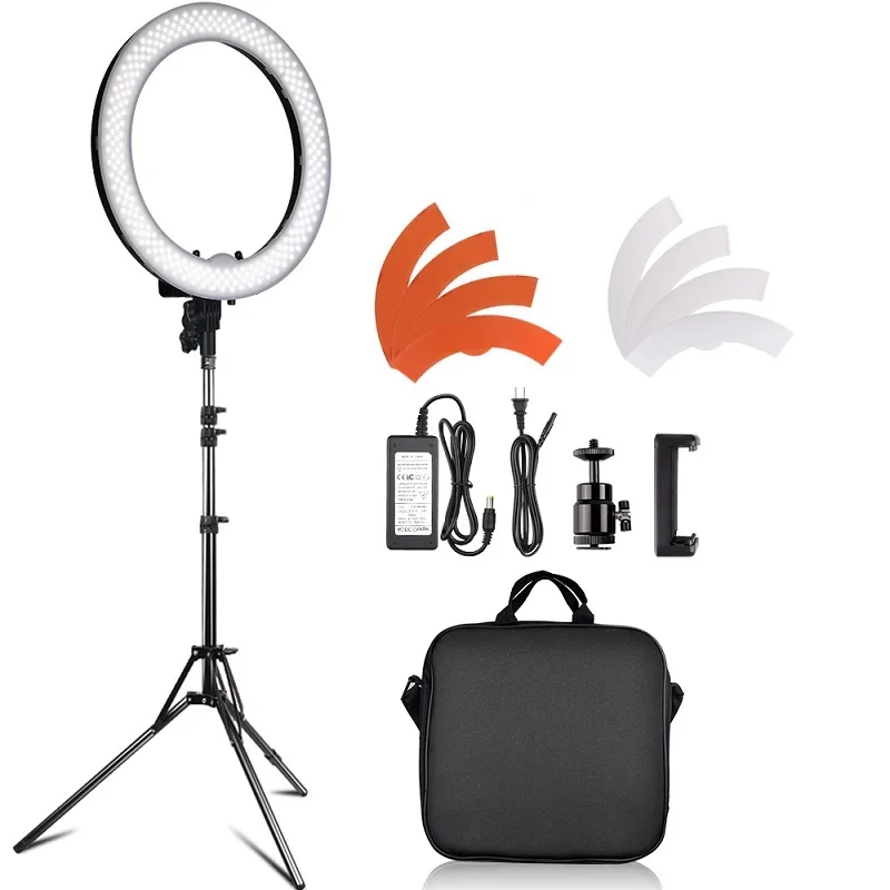 

Dimmable 5500K LED Ring Lamp Studio ringlight 18 Inch Ring Light For Photography Lighting YouTube Live Makeup Camera