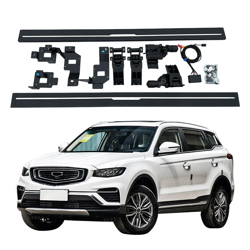 

OEM Aluminum Alloy Car Exterior Accessories SUV Threshold Anti-Pinch Power Running Boards for Geely Atlas Pro Boyue Pro 2021+