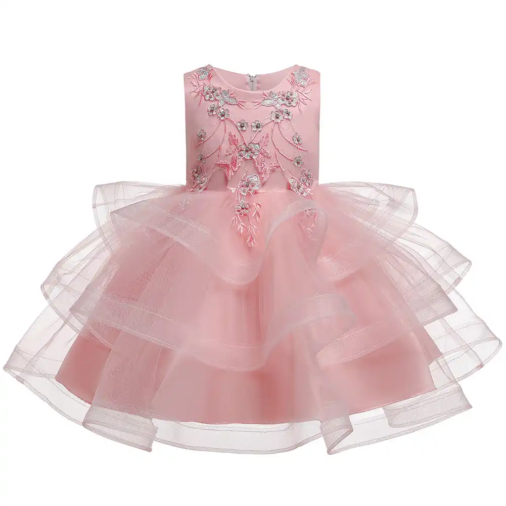 Girls Birthday Party Dress Embroidered Pink Wedding Ball Gown For Kids Buy Ball Gown For Kids Bling Wedding Dresses Ball Gown Girls Birthday Party Dress Product On Alibaba Com