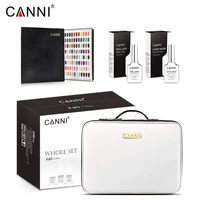 

CANNI Gel Polish 240 Colors Whole Set Manicure Nail Art Salon UV Gel Peel Off Base Coat Long Wear No-wipe Topcoat + Color Card