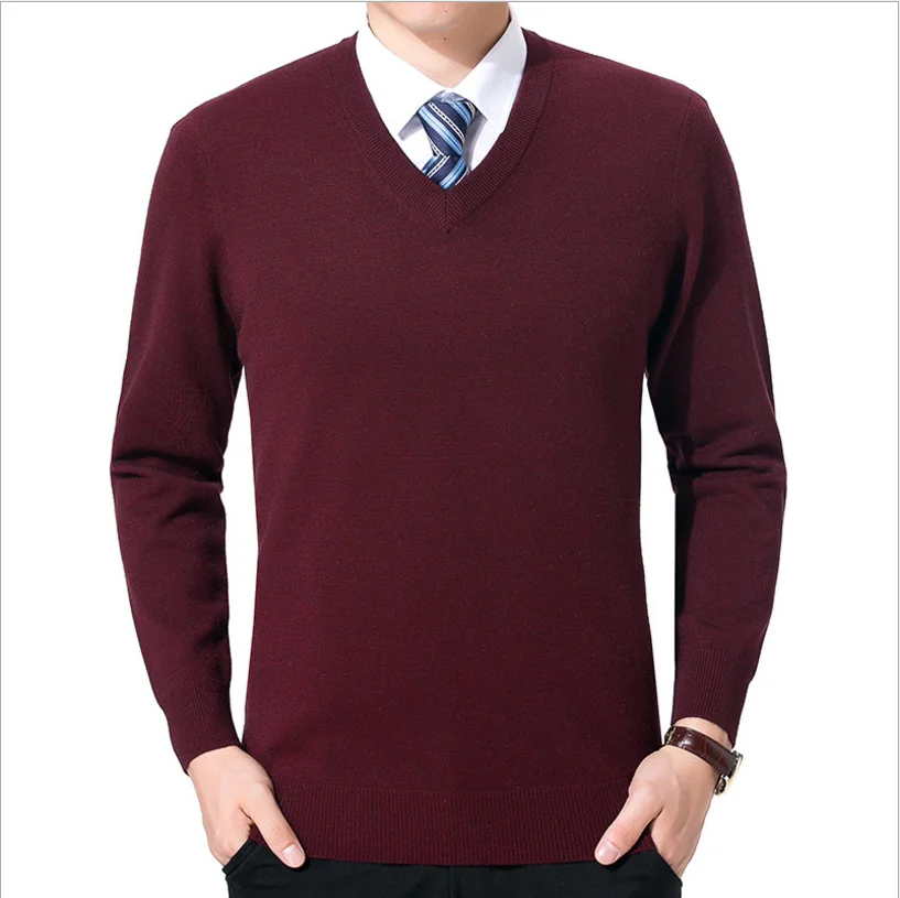 

Cotton Polyester Wool Blend Thick Warm Pullover Winter Mens Sweater Casual Or Business