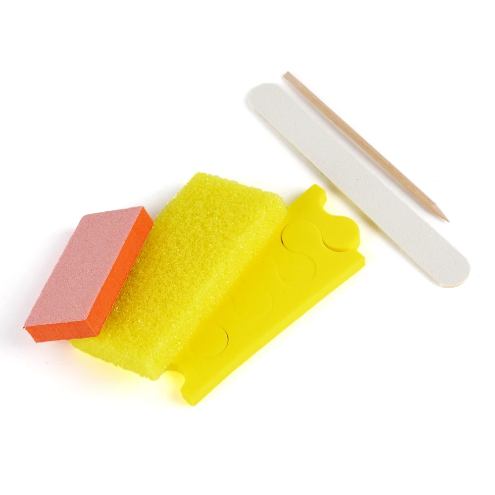 

US Free Shipping 200Sets/Case Buy Manicure Set 5Pcs Disposable Manicure Set Pedicure Kit, Yellow, purple