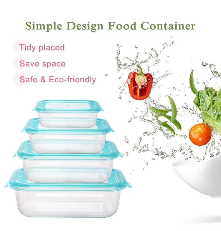 Simple Design Eco Friendly Glass Food Storage Container Borosil