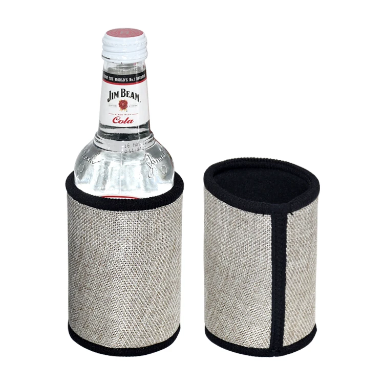 

Customized hessian neoprene stubby cooler for promotional, Cmyk or pms