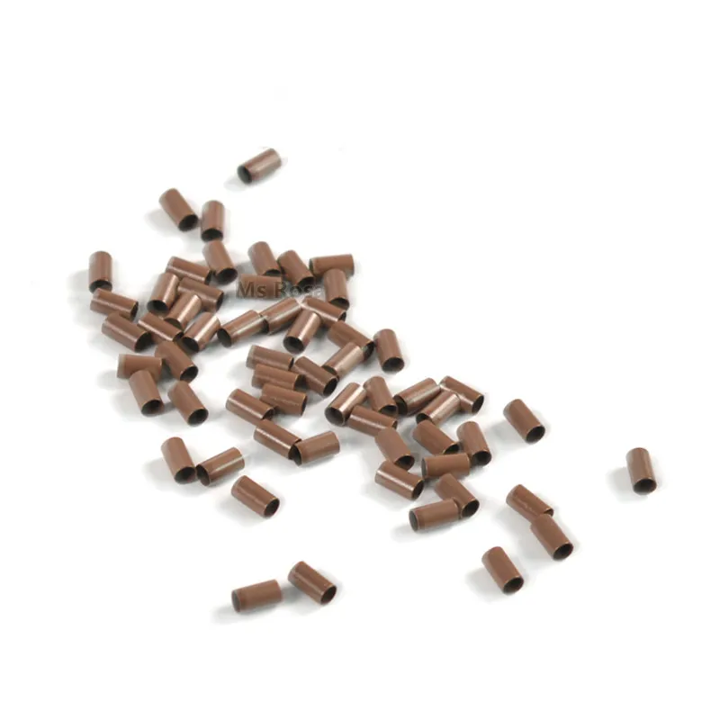 

Wholesale  without lip edge Copper micro beads tube link for hair extension tools