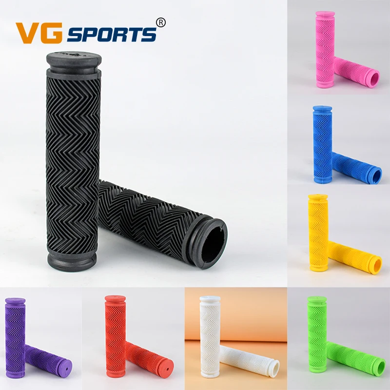 

1pair Rubber Bicycle Handlebar Grips MTB Bike Grips BMX Mountain Road Fixie Bike Soft Grips Antiskid Shockproof Bike Parts, Blue,yellow,black,red,pink etc