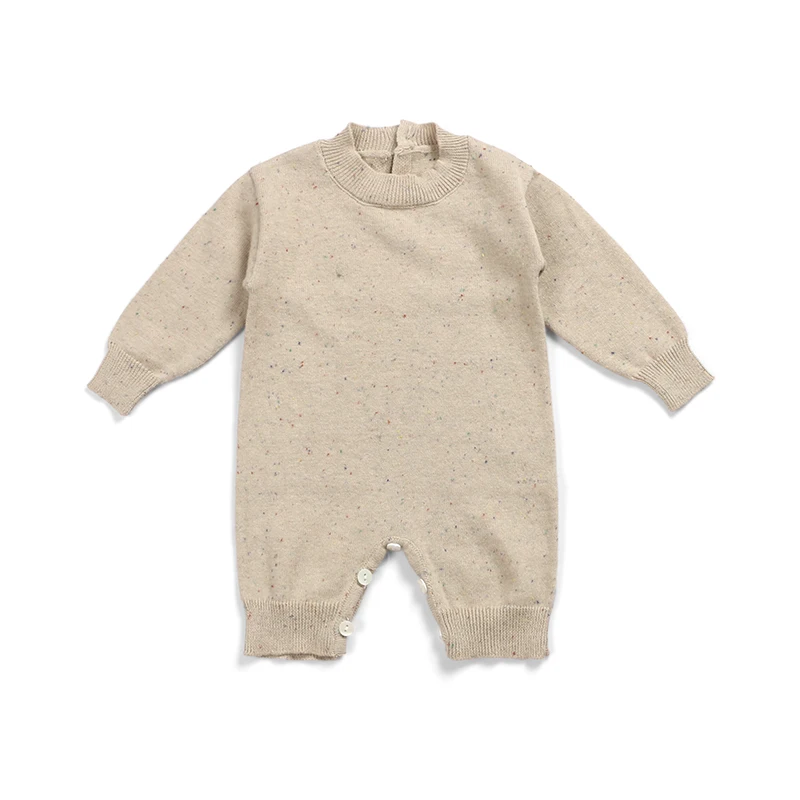 

Hot Sale Popular New Born Baby Clothes Punctation Button Toddler Sweater baby sweater romper winter, Apricot