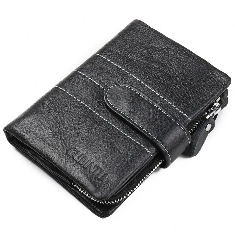 

AIYIYANG Factory Direct Buckle Genuine Leather Multi-Card Wallet Business Men Wallet Credit Card Case Coin Bag