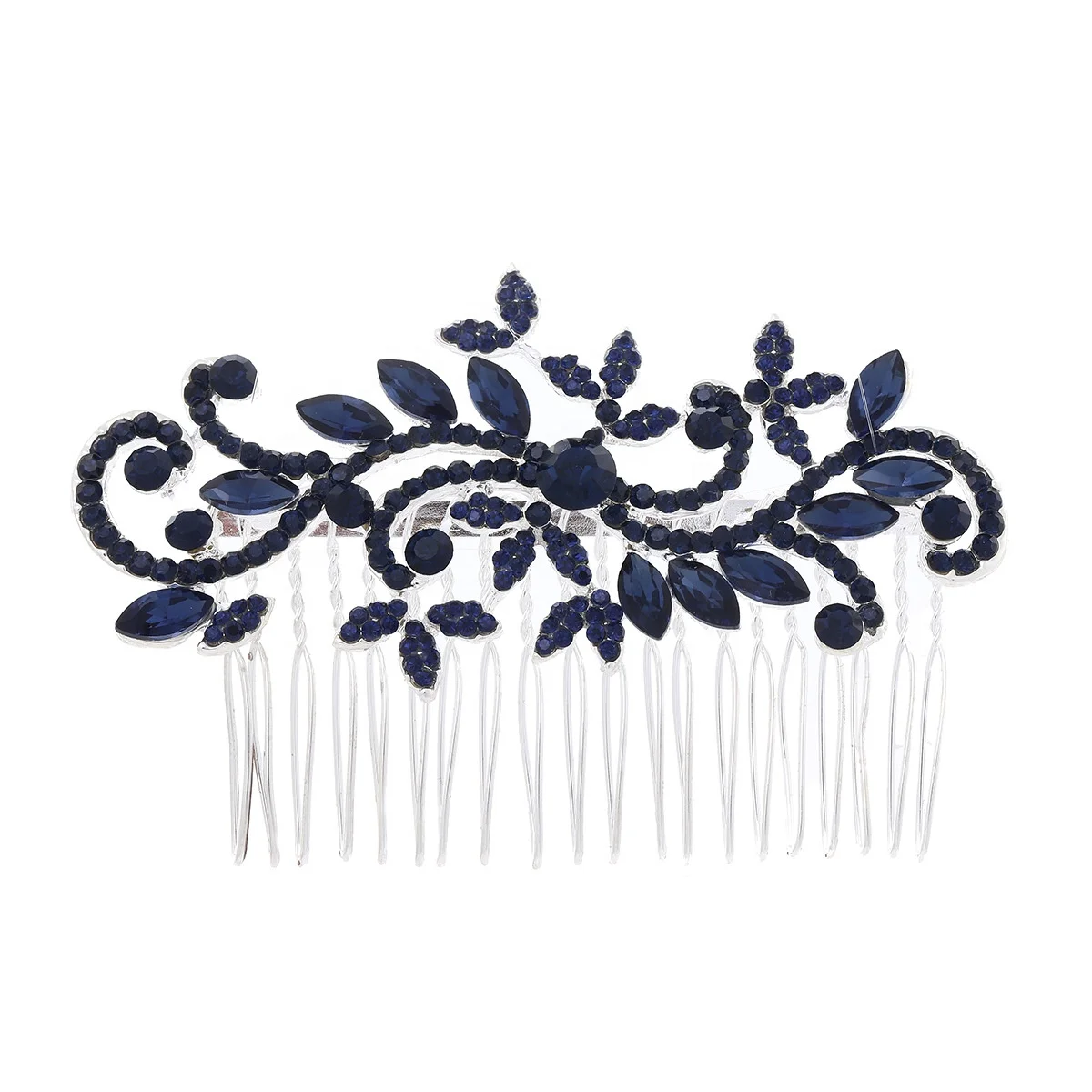 

New Fashion Rhinestone Alloy Hair Comb Wedding accessories Bridal Head Decoration Jewelry Comb, As picture