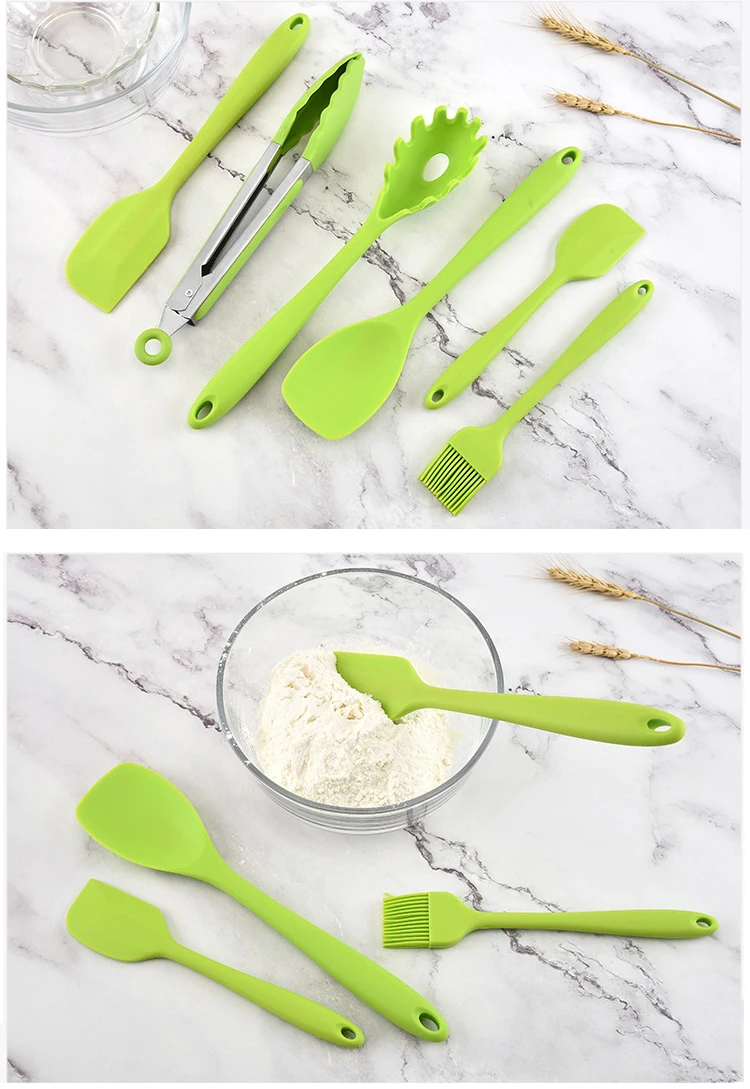 Bpa Free Dishwasher Safe Silicone Spatula Set Heat Resistant Cooking