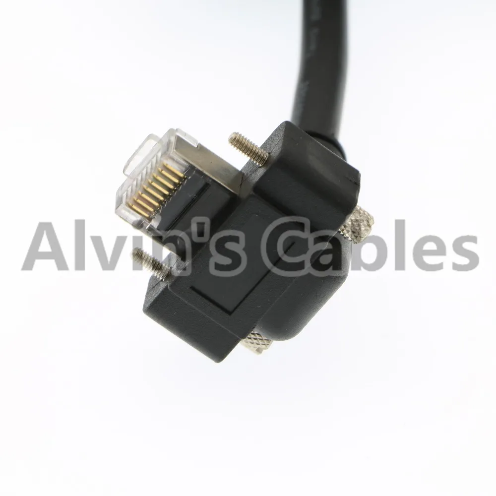 Gige Cat6 Screw Lock Horizontal Right Angle Rj45 Drc Cable For Basler
