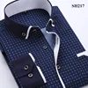 New Arrival Korean Style Fashion Printed Long Sleeve Men's Shirt Casual Business Slim Fit Male Social Shirts