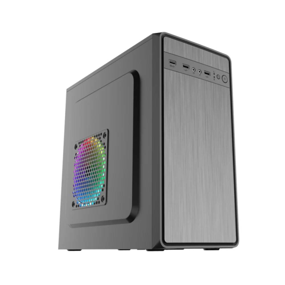 

2021 RGB Computer Case China Brand high-quality gaming computer case with fan gabinete gamer, Blcak painting