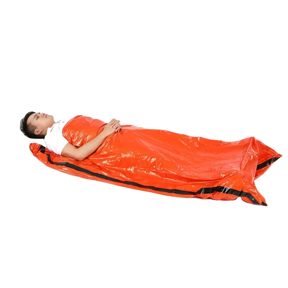 

TY Outdoor Life Emergency Sleeping Bag Thermal Keep Warm Waterproof Mylar First Aid Emergency Blanke Camping Survival Gear, Orange