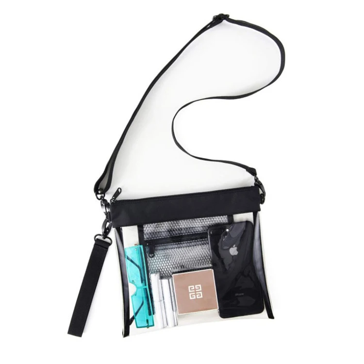 clear plastic crossbody