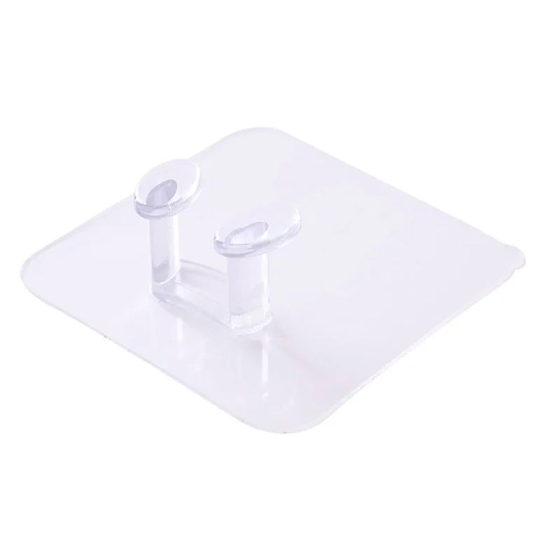 

promotional OEM Punch-free traceless electrical plug hook wholesale transparent adhesive power lead socket storage rack