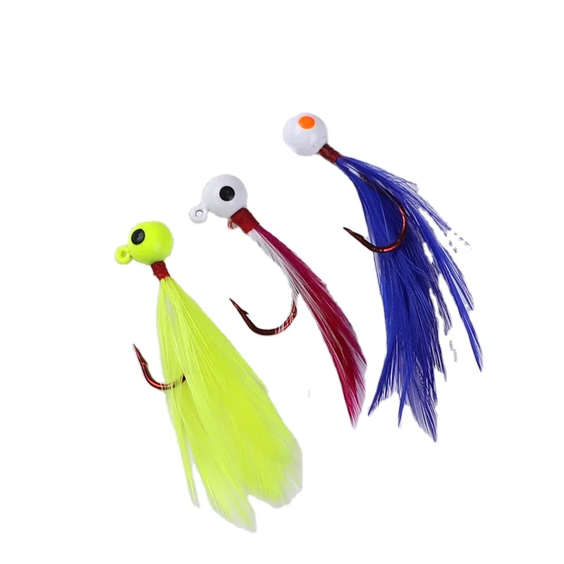 

1/16 1/32 oz Feather Jig Crappie Jighead jig heads