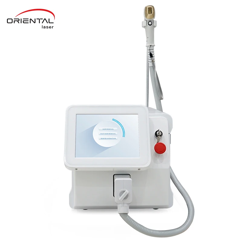 

2021 portable hot sell 800W 755+808+1064nm diode laser cooling system laser permanent diode hair removal machine, White+black