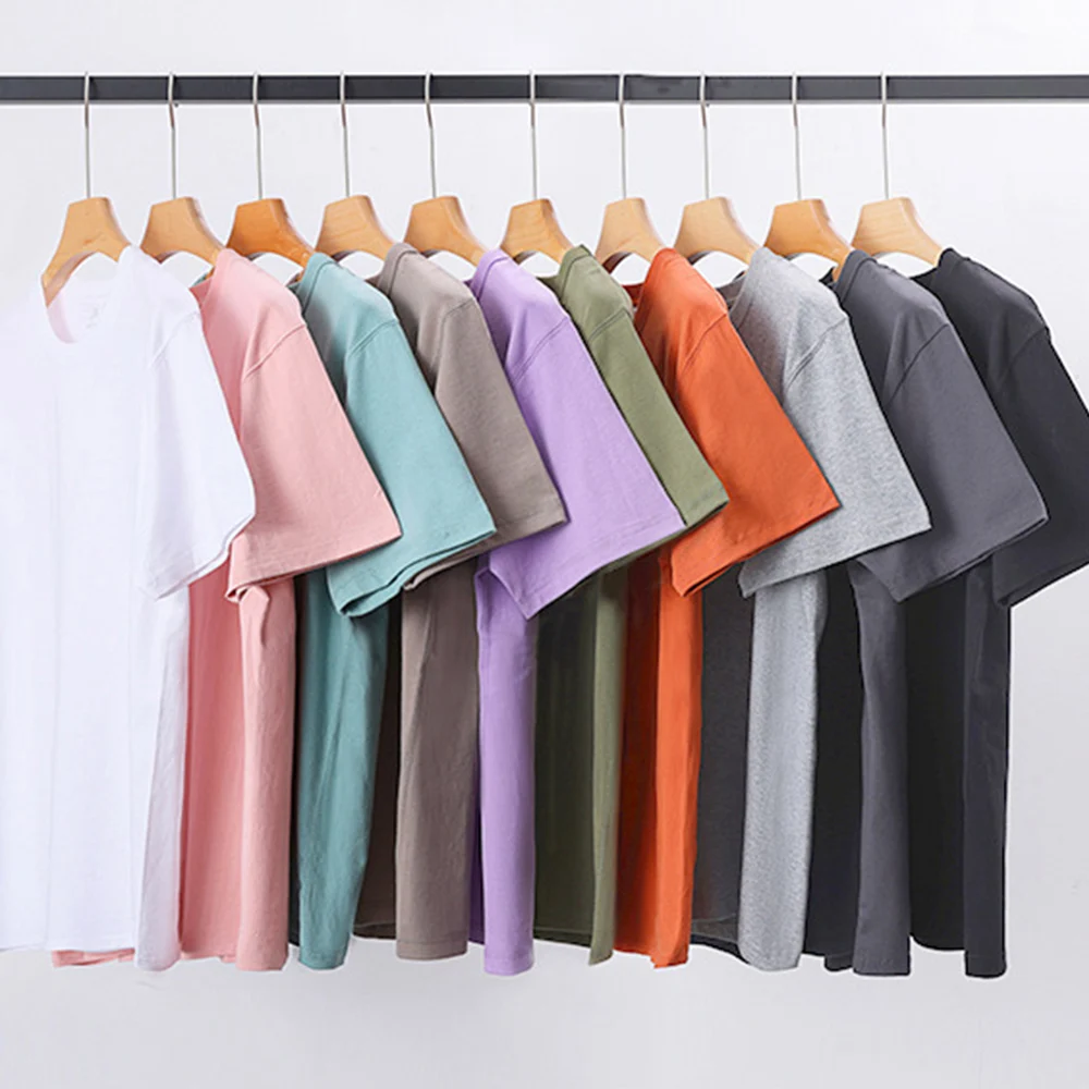 

High Quality 100% Premium Cotton 230gsm Custom LOGO Print T-shirt Men's Blank Plain T Shirts, Customized color