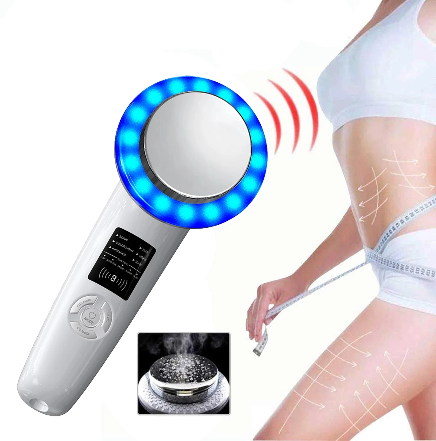 

CE 6 in 1 EMS Body Slimming Massager Weight Loss Anti Cellulite Fat Burner Galvanic Infrared Cellulite Reduction