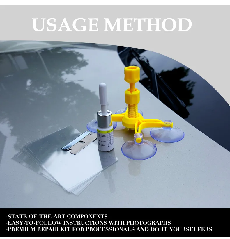 auto car wind glass windscreen windshield dent repair tool kit car glass repair professional tool set