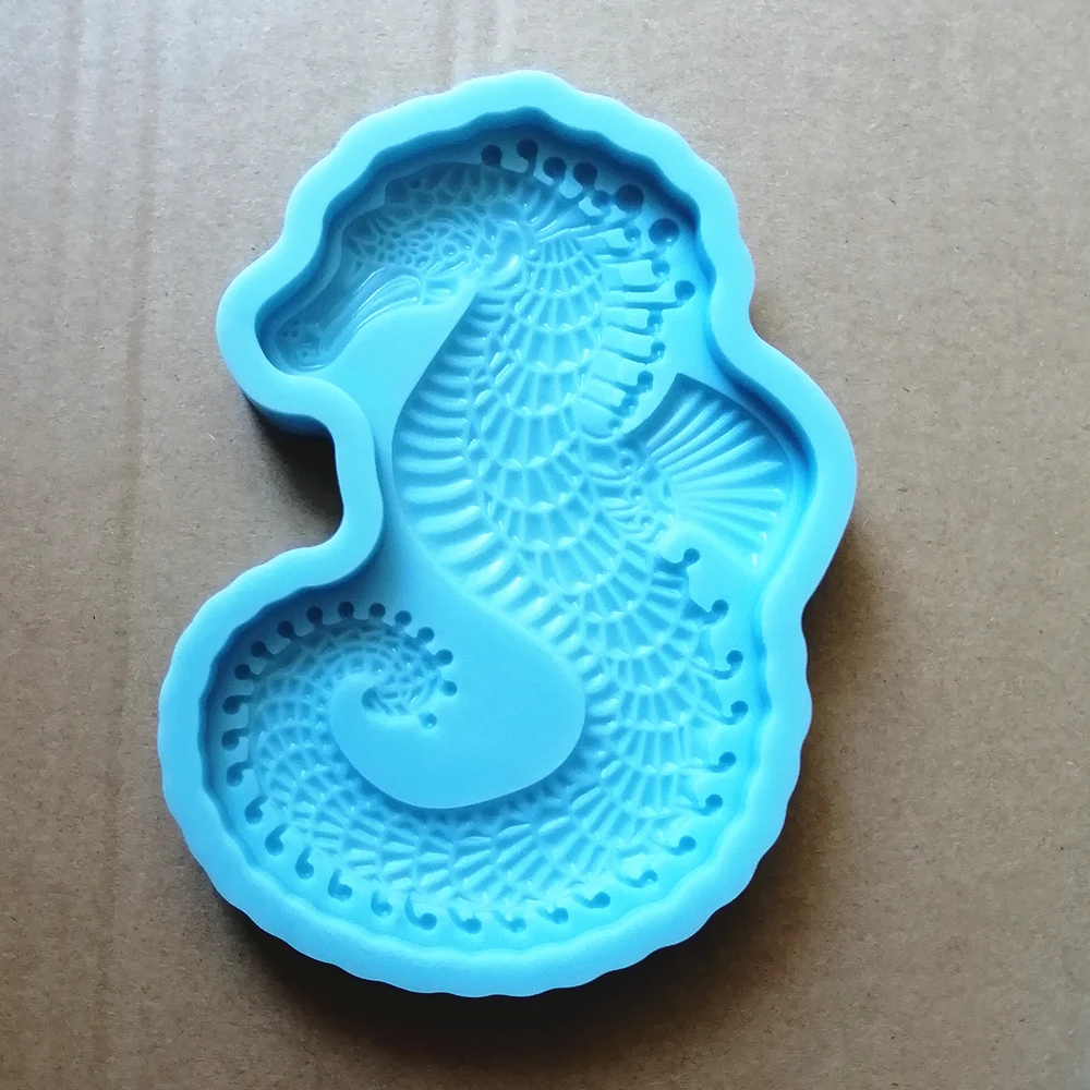 

3358 hippocampus sea horse silicone coaster mold shaker mold