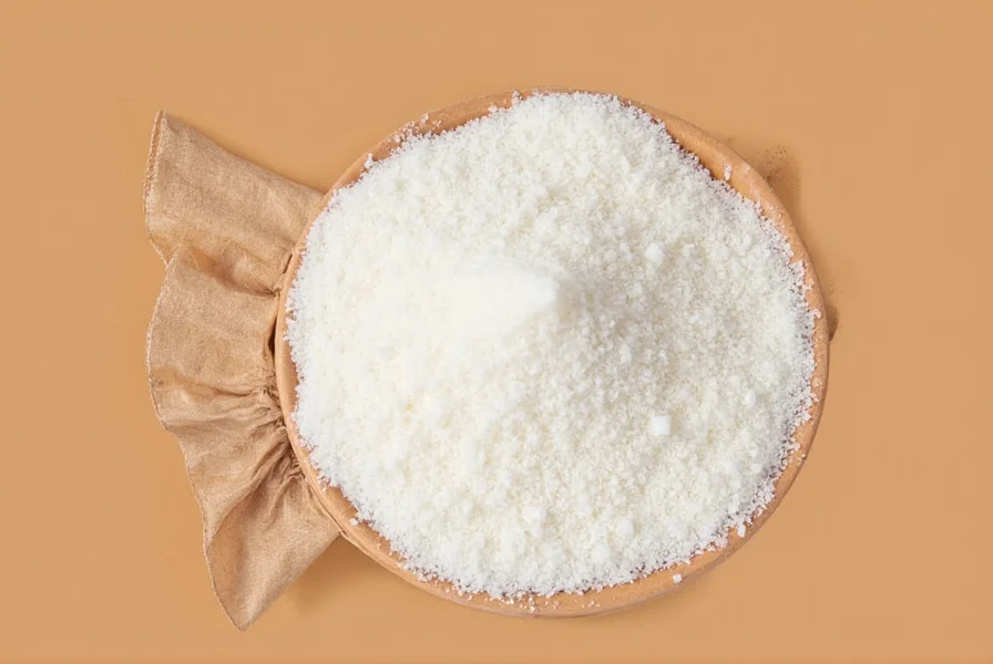 Clumped monosodium glutamate inside a glass jar due to moisture
