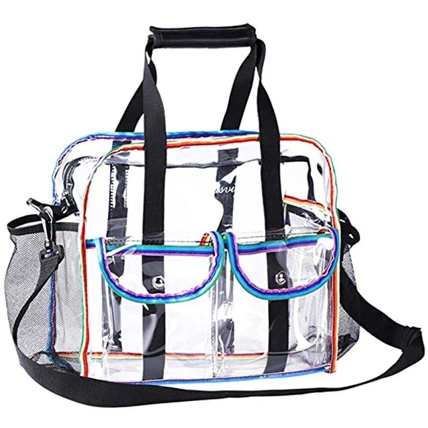 

Stadium approved transparent waterproof tote bag for school concert trips