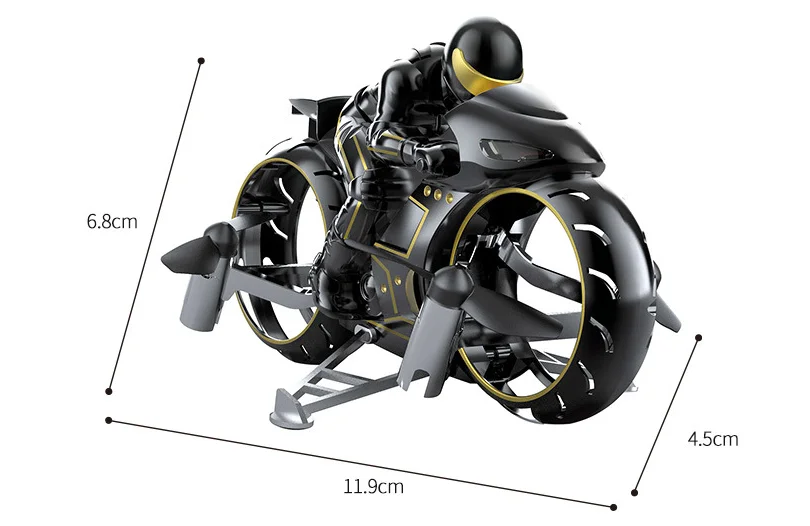 Taking Aerial Photo Mini RC Drone Toys 360 Flip Four-Axis Aircraft 2.4G Motorcycle Land&Air Dual Mode Hand Gesture RC Quadcopter