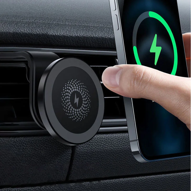 

Wireless Charger 10W 15W 5V 2A car charging factory price portable fast magnetic wireless charger Car Magnetic Phone Charger, Support customization