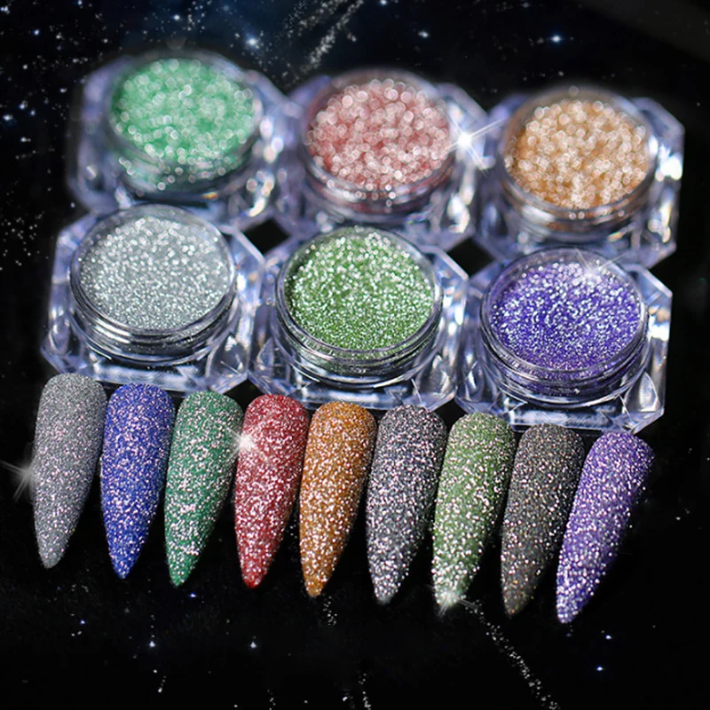 

private label crystal crushed diamond powder nail finest polishing acrylic glitter pigment powder for nail art sequins