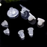 

plastic rubber earrings back Nuts bullet silicone earring backs stopper for jewelry accessories making