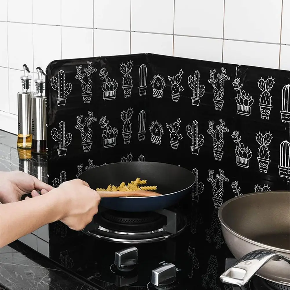 

Kitchen Frying Pan Oil Splash Proof Protection Cover Gas Stove Resistence Anti Splatter Shield Guard Oil Divider Baffle Tools