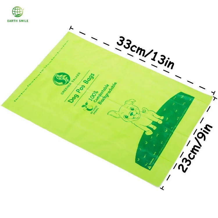 

EN13432 Certified Large Strong Waste Bags Personalized Dog Poop Pick-up Bags Bio Dog Waste Bag For Pet