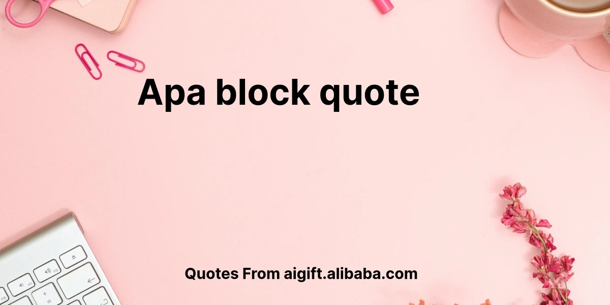 apa block quote