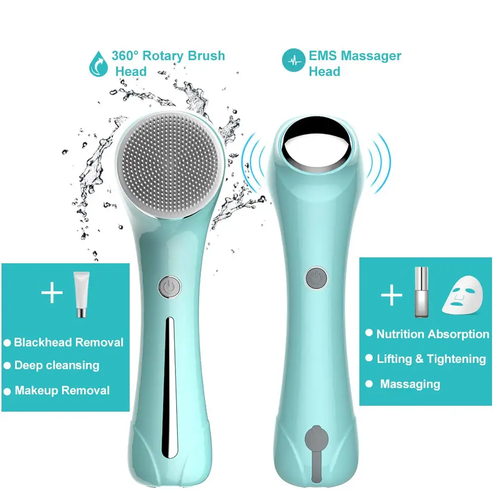 

Private Label sonic facial cleansing brush Waterproof facial exfoliator cleanser brushes silicone face cleansing machine, Colorful
