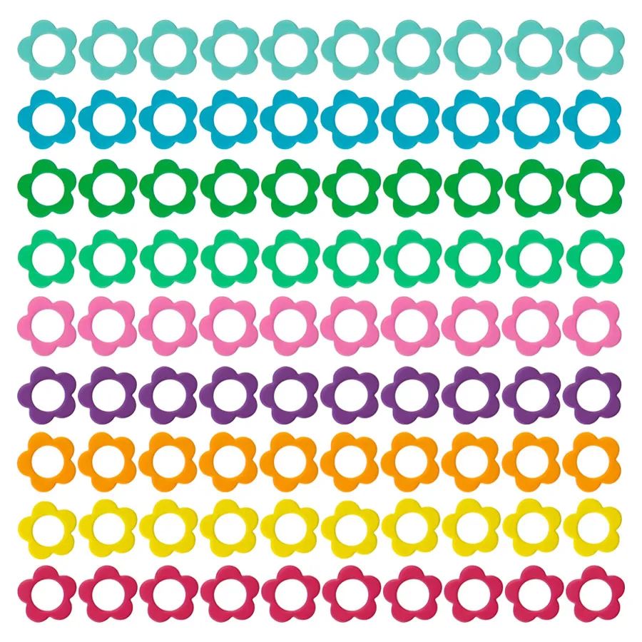 90pcs Stitch Markers Colorful Stitch Markers Cute Large Flower Stitch Markers