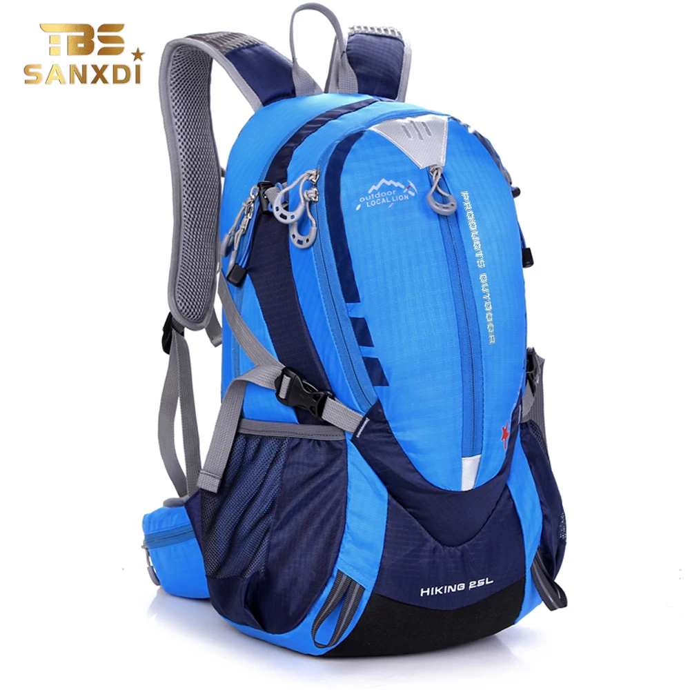 

SANXDI Mountain Hiking Backpack Outdoor Sports Bag for Climbing Camping Day Pack for Men Women, Yellow, orange, green, purple, blue, red and black