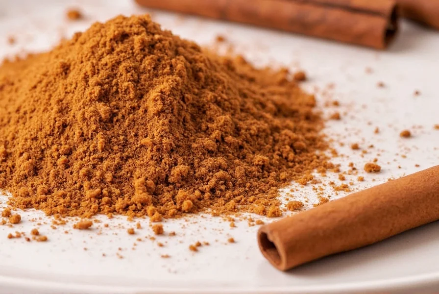 Spice rack with various spices including cinnamon sticks