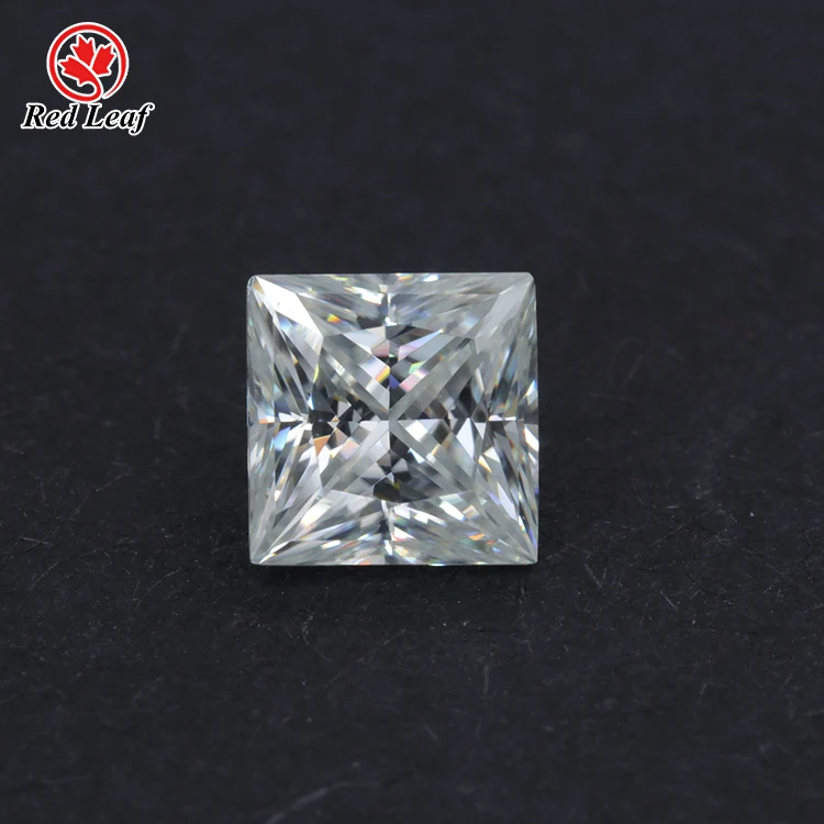 

Redleaf moissanite top quality synthetic Gems princess cut D-VVS1 GRA moissanite loose stone, Defgh