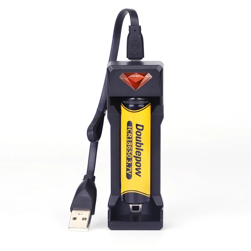 

New Design single slot 3.7v li-ion 18650 battery usb charger