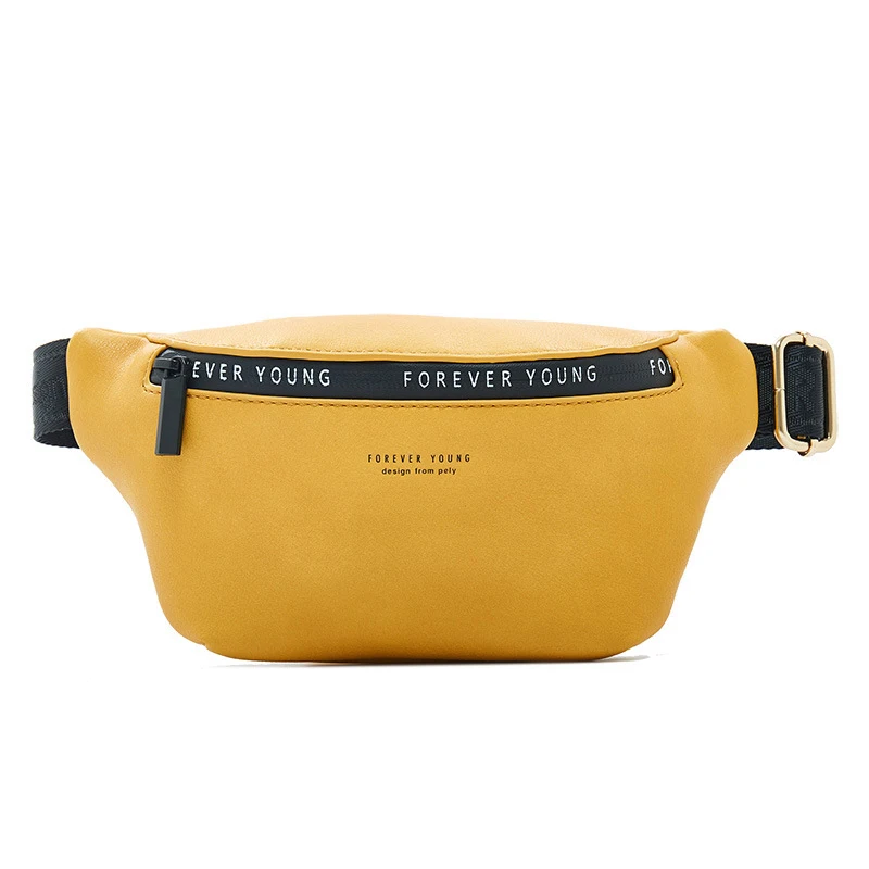 

RTS Latest Design Soild Color Leather Waist Chest Bag Large Capacity Fanny Pack For Women, Colorful